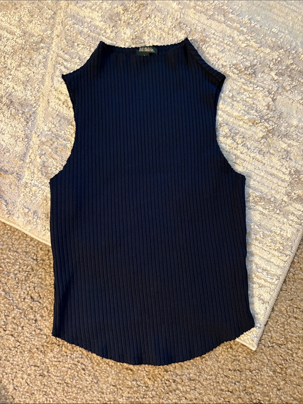 wild fable Navy Ribbed Mock Neck Tank